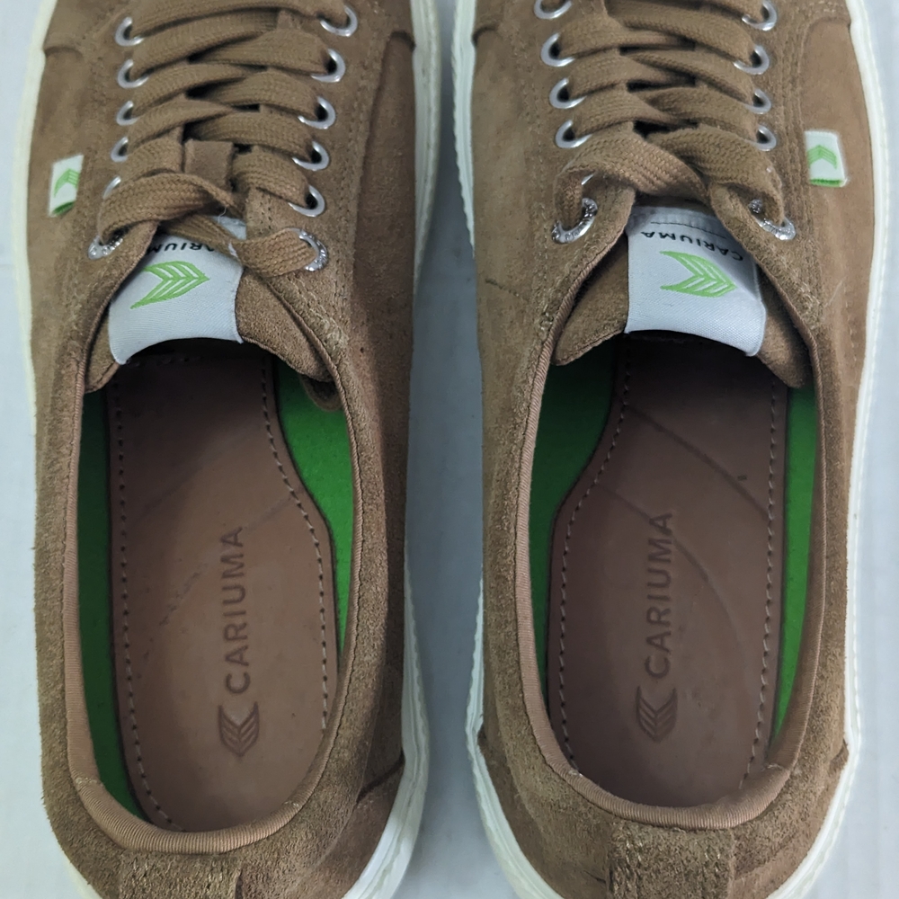CARIUMA Women's Low Suede Sneakers Camel Brown Shoe Size 9.5 US - Picture 7 of 12